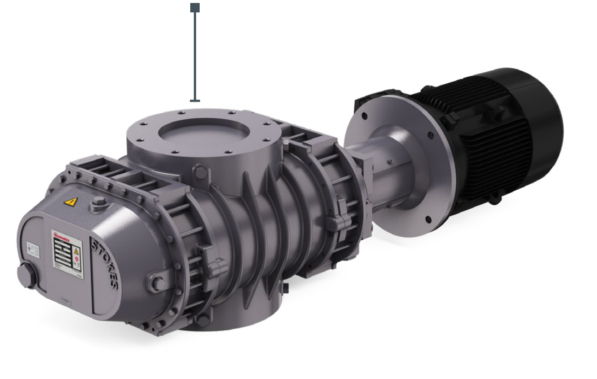 Stokes 622 – Mekanik Booster (Roots) Vakum Pompası, Motorsuz (Bareshaft), Mekanik Salmastra Tipi , Dikey Akışlı (VF)